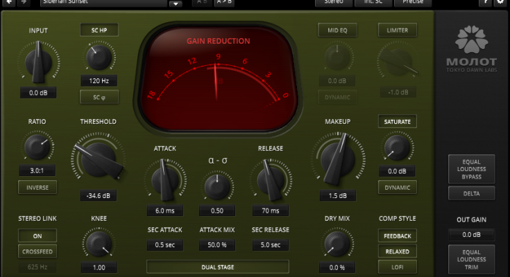 Tokyo Dawn Records – TDR Molot GE 1.0.4 VST, VST3, AAX, AU WIN.OSX x86 x64