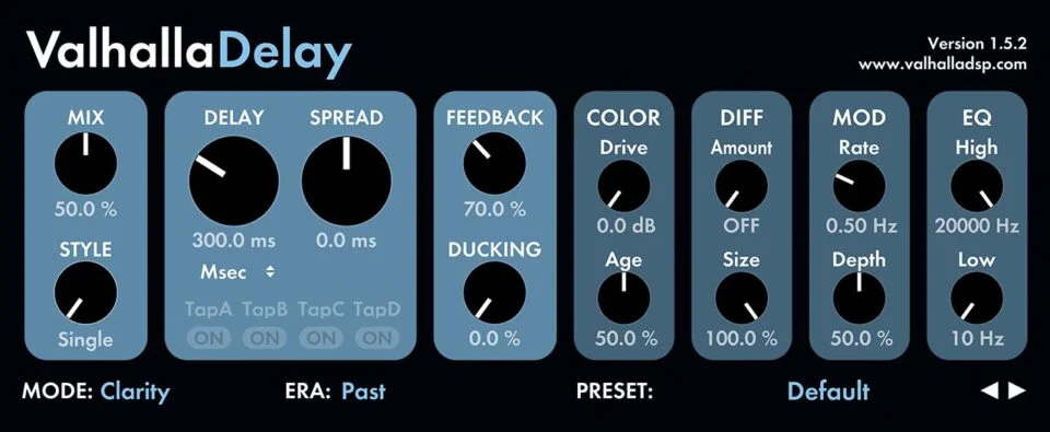 ValhallaDSP – Valhalla Delay v2.5.0 VST, VST3, AAX x64