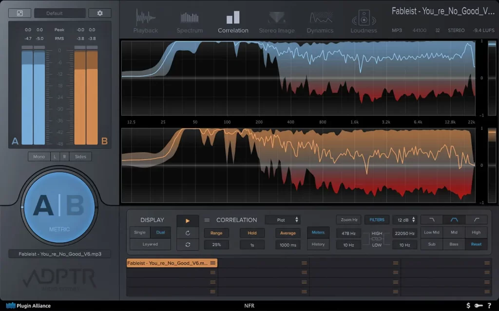ADPTR Audio & Plugin Alliance – Metric AB 1.4.0 VST, VST3, AAX x64